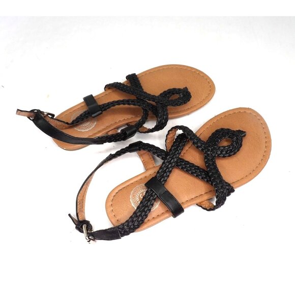 Sandals Girl's Open Toe Buckle Straps size 1 preowned - Picture 2 of 4